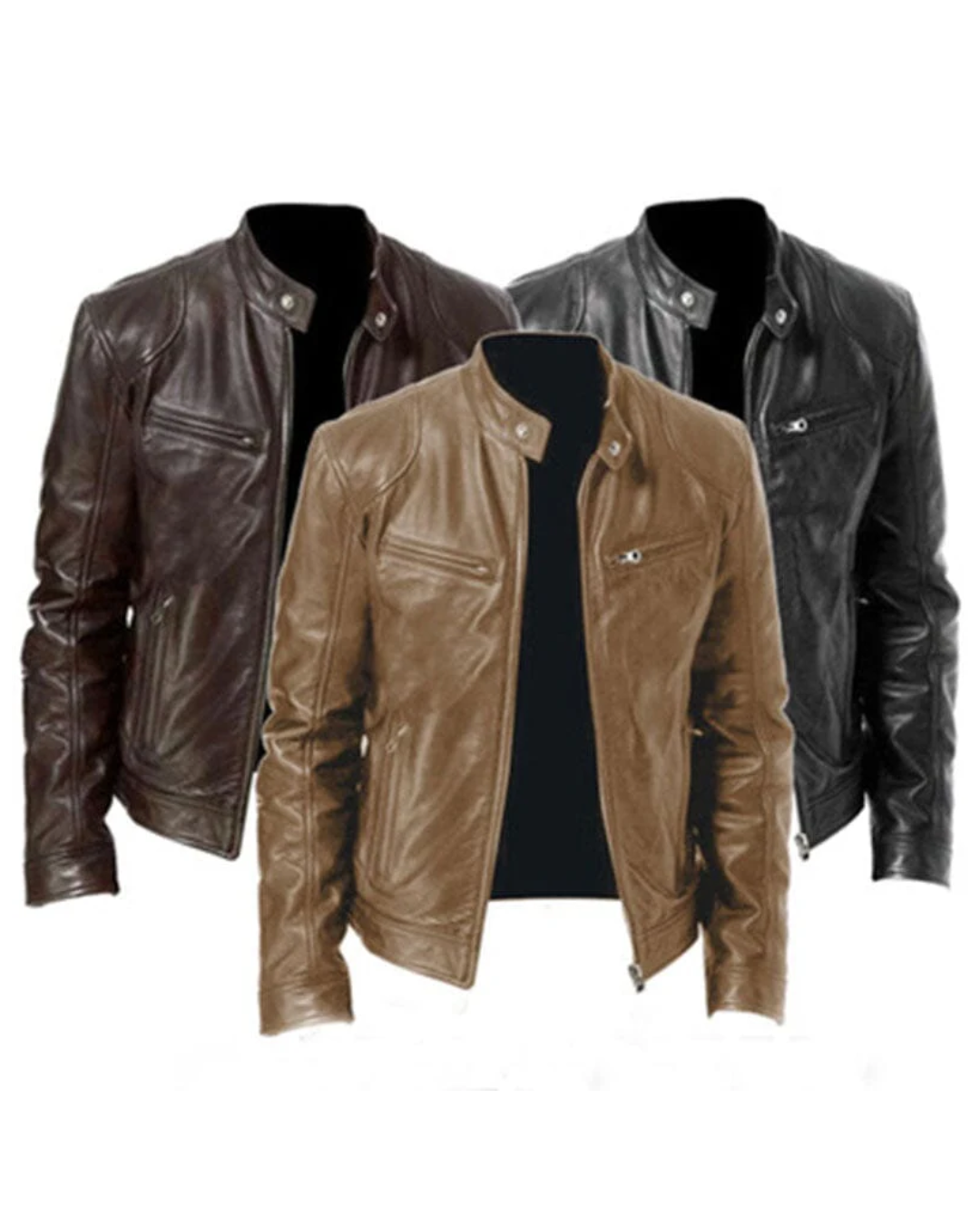 Jaqueta de Couro Masculina Racer
