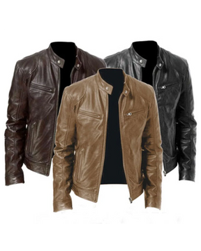 Jaqueta de Couro Masculina Racer