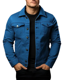 Jaqueta Jeans Masculina Slim