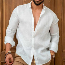 Camisa de Linho de Alta Qualidade Masculino