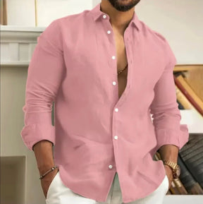 Camisa de Linho de Alta Qualidade Masculino