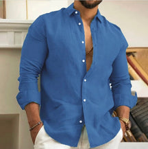 Camisa de Linho de Alta Qualidade Masculino