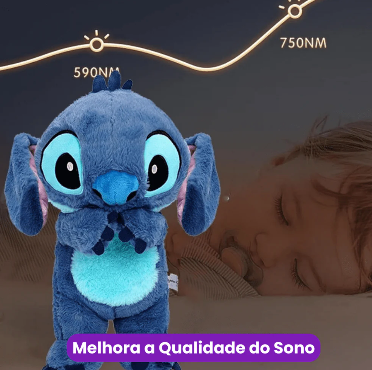 Pelúcia Stitch que Respira